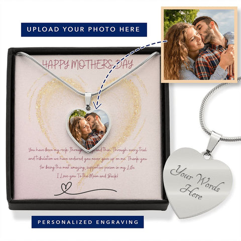 Mothers Day custom heart necklace